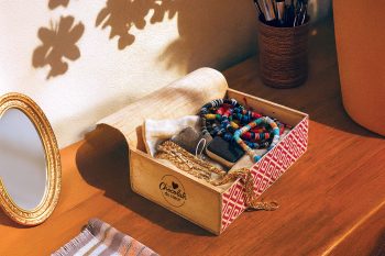 boîte de chocolats recyclée en coffret à bijoux DIY